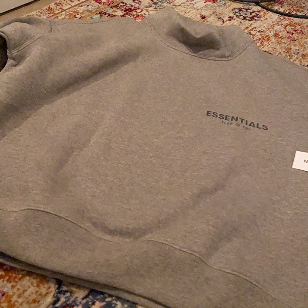 Easentials Oatmeal Mockneck Pullover Sweatshirt